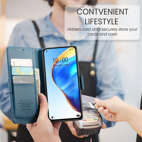 For Xiaomi Mi 10T 5G / Mi 10T Pro 5G / Redmi K30S Leather Case CASEME 023 RFID Blocking 3 Card Slot Mobile Cover