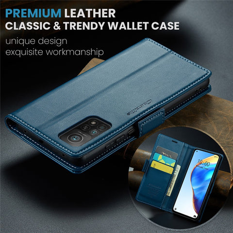 For Xiaomi Mi 10T 5G / Mi 10T Pro 5G / Redmi K30S Leather Case CASEME 023 RFID Blocking 3 Card Slot Mobile Cover