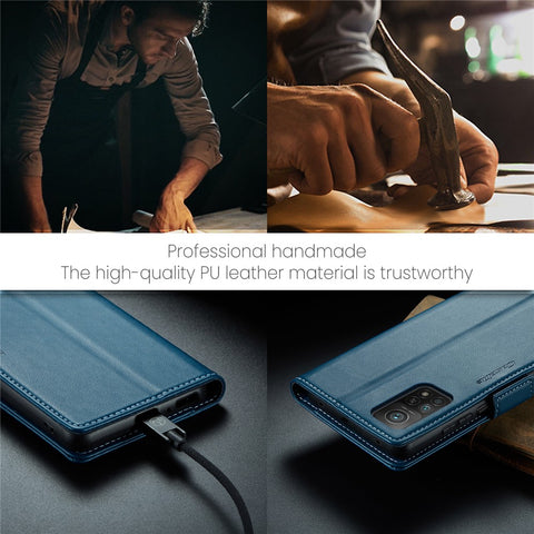 For Xiaomi Mi 10T 5G / Mi 10T Pro 5G / Redmi K30S Leather Case CASEME 023 RFID Blocking 3 Card Slot Mobile Cover