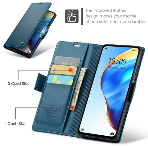 For Xiaomi Mi 10T 5G / Mi 10T Pro 5G / Redmi K30S Leather Case CASEME 023 RFID Blocking 3 Card Slot Mobile Cover