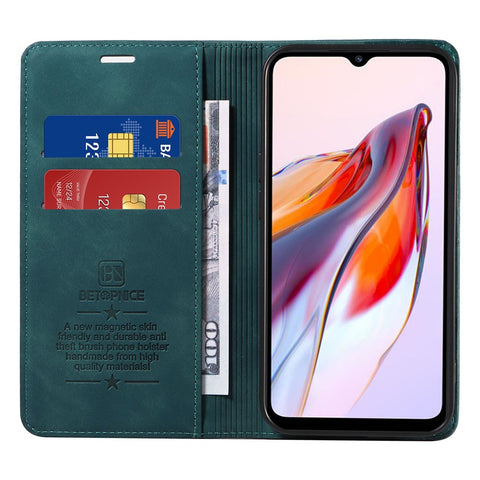BETOPNICE 003 For Xiaomi Redmi 12C 4G / 11A 4G / Poco C55 4G Phone Wallet Case RFID Blocking Leather Stand Cover