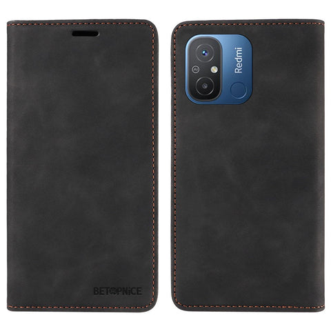 BETOPNICE 003 For Xiaomi Redmi 12C 4G / 11A 4G / Poco C55 4G Phone Wallet Case RFID Blocking Leather Stand Cover
