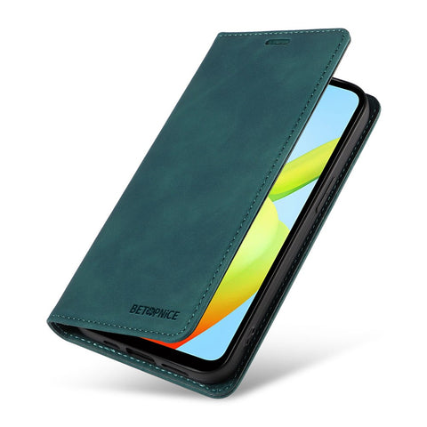 BETOPNICE 003 For Xiaomi Redmi A1+ 4G / A2+ 4G / Poco C50 4G / Poco C51 4G RFID Blocking Phone Wallet Leather Stand Case (with Fingerprint Hole)