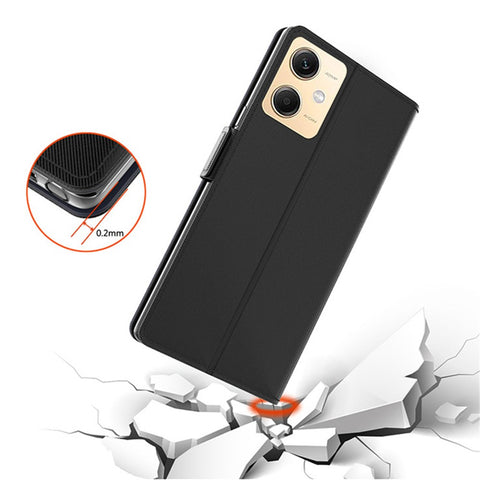 For Xiaomi Redmi Note 12R Pro 5G Slim-Fit Mirror Design Cell Phone Cover Card Holder Leather Stand Case