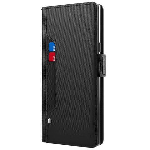For Xiaomi Redmi Note 12R Pro 5G Slim-Fit Mirror Design Cell Phone Cover Card Holder Leather Stand Case