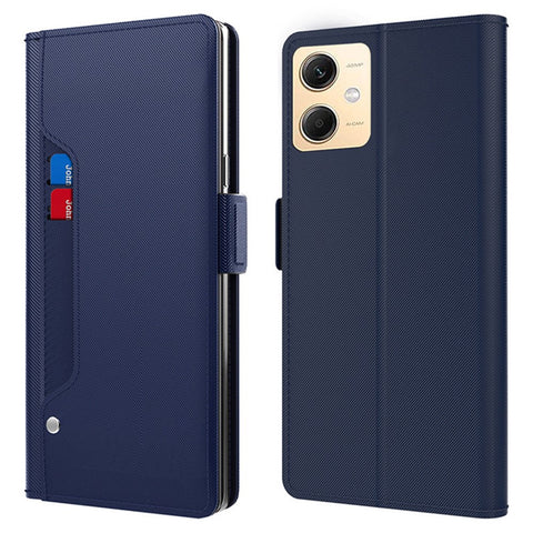 For Xiaomi Redmi Note 12R Pro 5G Slim-Fit Mirror Design Cell Phone Cover Card Holder Leather Stand Case
