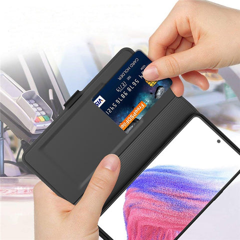 For Samsung Galaxy F14 5G Magnetic PU Leather Stand Phone Cover Case Card Slot with Inner TPU Shell