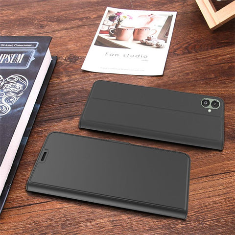 For Samsung Galaxy F14 5G Magnetic PU Leather Stand Phone Cover Case Card Slot with Inner TPU Shell
