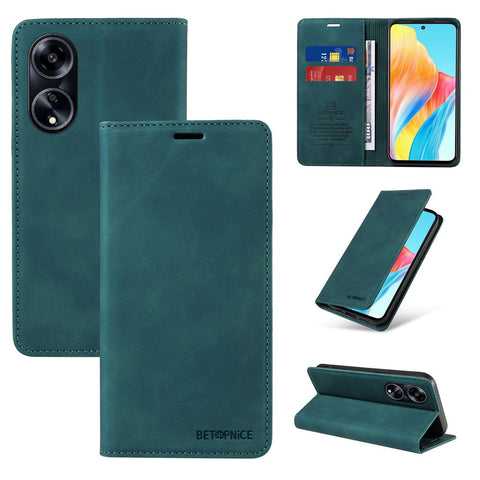 BETOPNICE 003 For Oppo A1 5G / A98 5G / F23 5G Leather Phone Case RFID Blocking Wallet Stand Anti-drop Cover