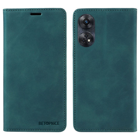 BETOPNICE 003 For Oppo Reno8 T 4G Shockproof Leather Phone Case RFID Blocking Wallet Stand Cover