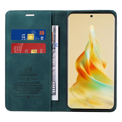 BETOPNICE 003 For Oppo Reno8 T 4G Shockproof Leather Phone Case RFID Blocking Wallet Stand Cover