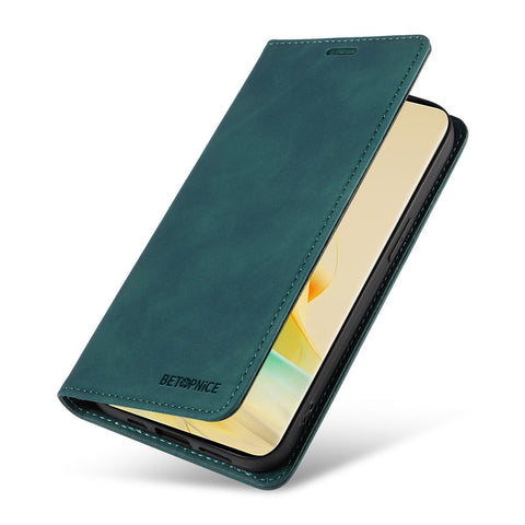 BETOPNICE 003 For Oppo Reno8 T 4G Shockproof Leather Phone Case RFID Blocking Wallet Stand Cover