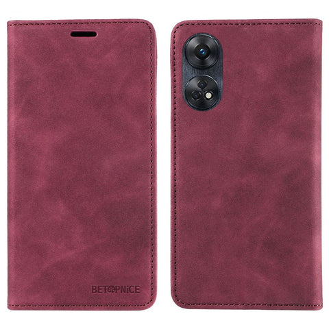 BETOPNICE 003 For Oppo Reno8 T 4G Shockproof Leather Phone Case RFID Blocking Wallet Stand Cover