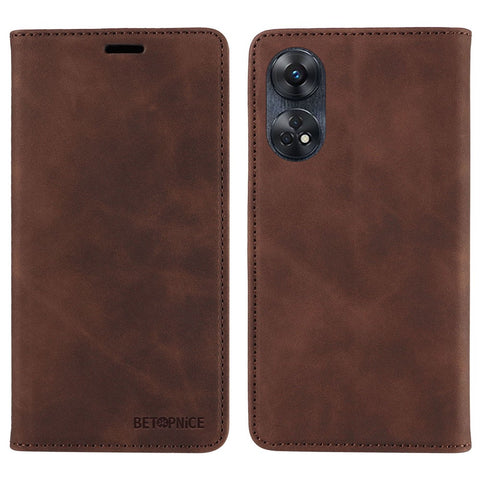 BETOPNICE 003 For Oppo Reno8 T 4G Shockproof Leather Phone Case RFID Blocking Wallet Stand Cover