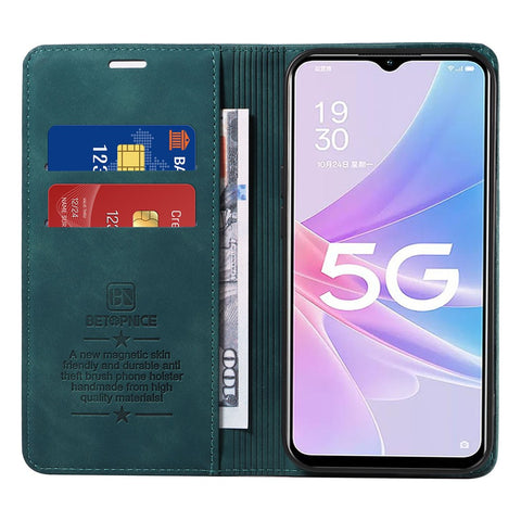 BETOPNICE 003 Wallet Shell for Oppo A58 5G / A78 5G Leather Phone Case RFID Blocking Stand Cover