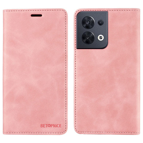 BETOPNICE 003 Wallet Shell for Oppo Reno8 5G (Global Version) RFID Blocking Leather Phone Case Stand Cover