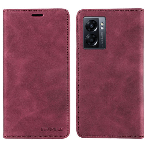 BETOPNICE 003 For Oppo A56s 5G / A57 (2022) 5G / A77 5G / K10 5G / A57 4G / A57e 4G / A57s 4G / A77 4G / Realme Q5i / Narzo 50 5G / V23 5G / OnePlus Nord N20 SE 4G Leather Phone Case