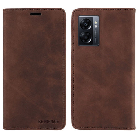 BETOPNICE 003 For Oppo A56s 5G / A57 (2022) 5G / A77 5G / K10 5G / A57 4G / A57e 4G / A57s 4G / A77 4G / Realme Q5i / Narzo 50 5G / V23 5G / OnePlus Nord N20 SE 4G Leather Phone Case