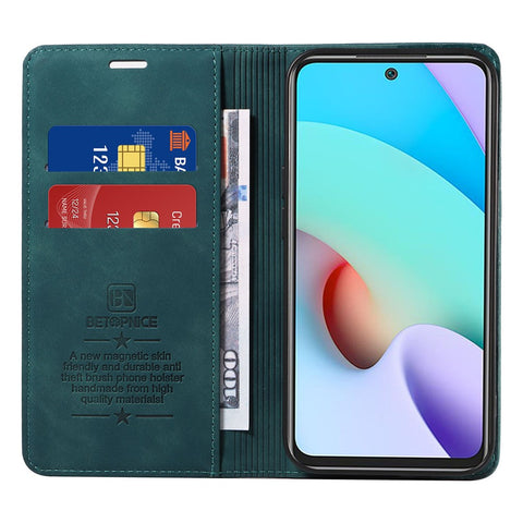 BETOPNICE 003 For Xiaomi Redmi Note 11 4G (MediaTek) / Redmi 10 4G (2021) / Redmi 10 2022 4G / 10 Prime RFID Blocking Phone Leather Case