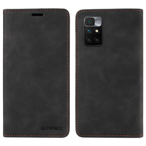 BETOPNICE 003 For Xiaomi Redmi Note 11 4G (MediaTek) / Redmi 10 4G (2021) / Redmi 10 2022 4G / 10 Prime RFID Blocking Phone Leather Case