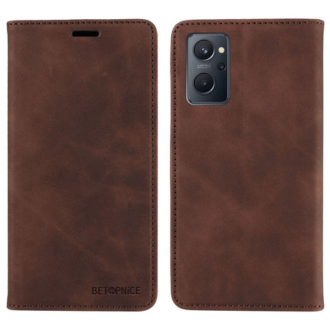 BETOPNICE 003 For Oppo A36 / A76 / A96 4G / K10 4G / Realme 9i 4G Leather Phone Case Wallet Shell RFID Blocking Stand Cover