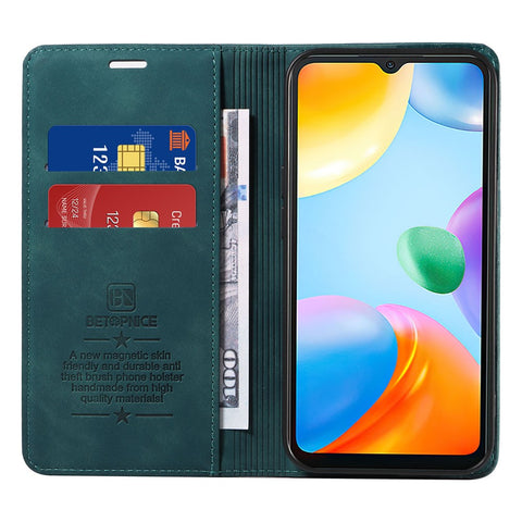 BETOPNICE 003 For Xiaomi Redmi 10C 4G / Redmi 10 (India) 4G / Redmi 10 Power Phone Case RFID Blocking Leather Cover
