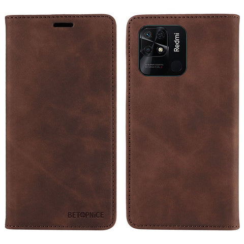 BETOPNICE 003 For Xiaomi Redmi 10C 4G / Redmi 10 (India) 4G / Redmi 10 Power Phone Case RFID Blocking Leather Cover