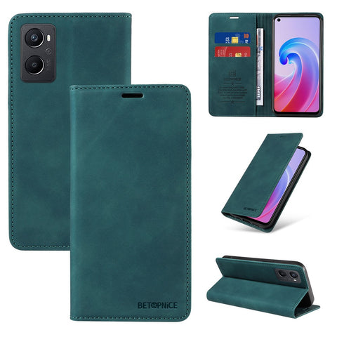 BETOPNICE 003 For Oppo Reno7 Z 5G / A96 (China) 5G / F21 Pro 5G / Reno7 Lite 5G / Reno8 Lite 5G / Reno8 Z 5G / OnePlus Nord N20 5G RFID Blocking Leather Case