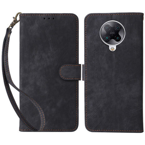 For Xiaomi Poco F2 Pro / Redmi K30 Pro / K30 Pro Zoom / K30 Ultra Scratch Proof Cover RFID Blocking Wallet Leather Stand Case with Strap