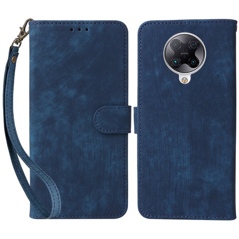 For Xiaomi Poco F2 Pro / Redmi K30 Pro / K30 Pro Zoom / K30 Ultra Scratch Proof Cover RFID Blocking Wallet Leather Stand Case with Strap