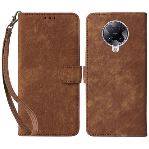For Xiaomi Poco F2 Pro / Redmi K30 Pro / K30 Pro Zoom / K30 Ultra Scratch Proof Cover RFID Blocking Wallet Leather Stand Case with Strap
