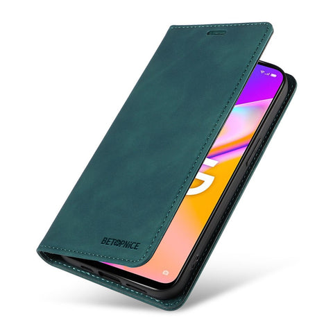 BETOPNICE 003 For Oppo A93 5G / A74 5G / A54 5G / OnePlus Nord N200 5G Leather Phone Case RFID Blocking Stand Shell Wallet Cover