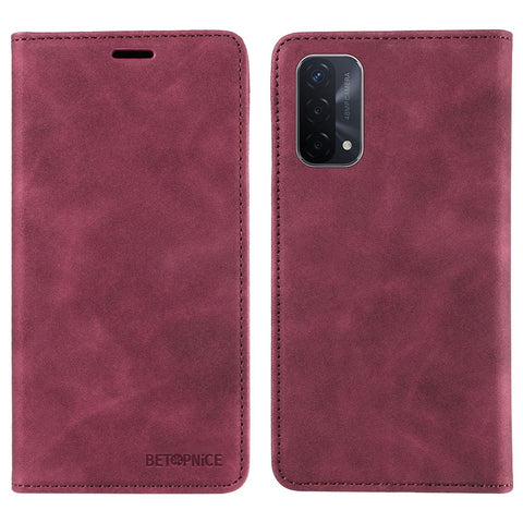 BETOPNICE 003 For Oppo A93 5G / A74 5G / A54 5G / OnePlus Nord N200 5G Leather Phone Case RFID Blocking Stand Shell Wallet Cover