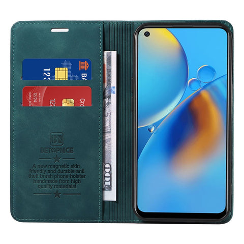 BETOPNICE 003 For Oppo A74 4G / F19 / F19s / A95 4G / Reno6 Lite RFID Blocking Flip Stand Leather Phone Case Wallet Cover