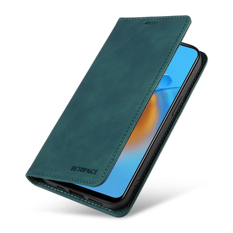 BETOPNICE 003 For Oppo A74 4G / F19 / F19s / A95 4G / Reno6 Lite RFID Blocking Flip Stand Leather Phone Case Wallet Cover