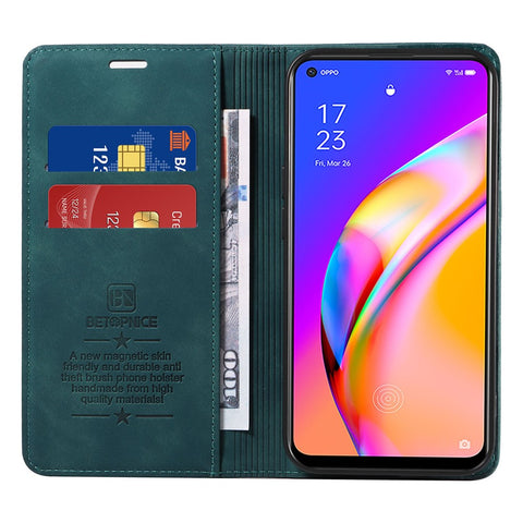 BETOPNICE 003 For Oppo A94 5G / Reno5 Z / F19 Pro+ 5G / A95 5G / Reno6 Z Flip Stand Leather Phone Case RFID Blocking Wallet Cover