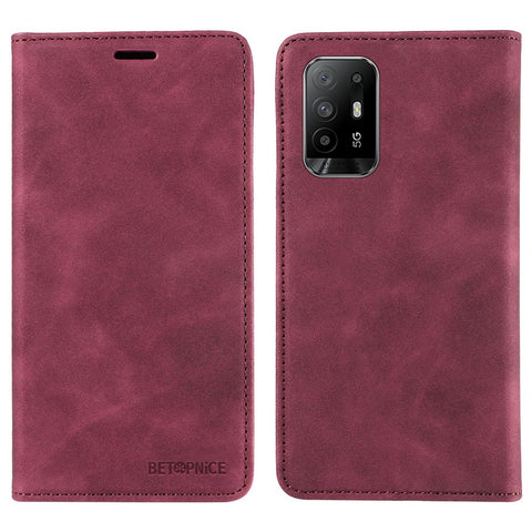 BETOPNICE 003 For Oppo A94 5G / Reno5 Z / F19 Pro+ 5G / A95 5G / Reno6 Z Flip Stand Leather Phone Case RFID Blocking Wallet Cover