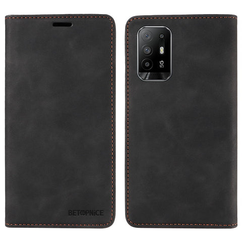 BETOPNICE 003 For Oppo A94 5G / Reno5 Z / F19 Pro+ 5G / A95 5G / Reno6 Z Flip Stand Leather Phone Case RFID Blocking Wallet Cover