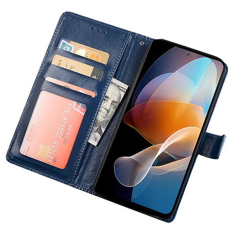 IDEWEI For Xiaomi Redmi Note 12R Pro 5G Wallet Phone Case Crazy Horse Texture Leather Stand Cover