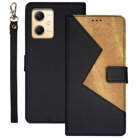 IDEWEI For Xiaomi Redmi Note 12R Pro 5G PU Leather Stand Case Card Slots Splicing Color Phone Cover