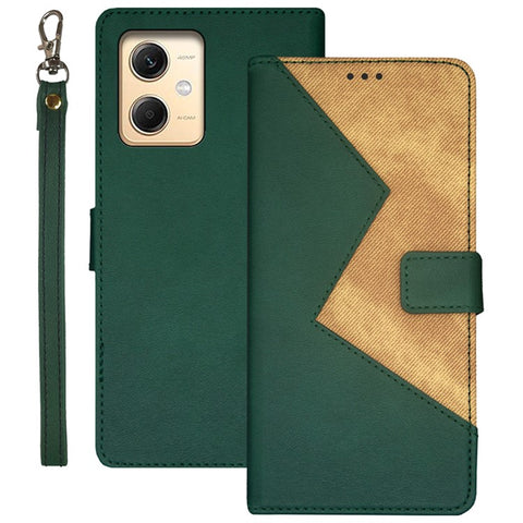 IDEWEI For Xiaomi Redmi Note 12R Pro 5G PU Leather Stand Case Card Slots Splicing Color Phone Cover