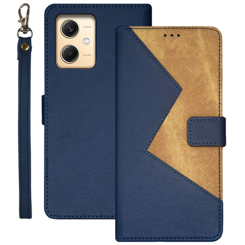 IDEWEI For Xiaomi Redmi Note 12R Pro 5G PU Leather Stand Case Card Slots Splicing Color Phone Cover