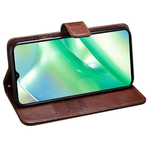 IDEWEI For Xiaomi Redmi Note 12R Pro 5G Wallet Leather Case Crazy Horse Texture Stand Anti-Fingerprint Phone Shell Cover