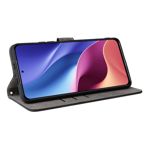 Phone Case for Xiaomi Poco F3 / Redmi K40 / K40 Pro / 11i 5G / Mi 11X / 11X Pro , PU Leather RFID Blocking Stand Wallet Cover with Strap