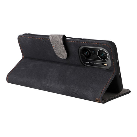 Phone Case for Xiaomi Poco F3 / Redmi K40 / K40 Pro / 11i 5G / Mi 11X / 11X Pro , PU Leather RFID Blocking Stand Wallet Cover with Strap