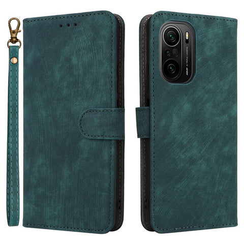 Phone Case for Xiaomi Poco F3 / Redmi K40 / K40 Pro / 11i 5G / Mi 11X / 11X Pro , PU Leather RFID Blocking Stand Wallet Cover with Strap