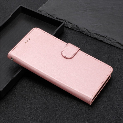 For Huawei P smart 2021 / Y7a Phone Case PU Leather Silk Texture Stand Wallet Flip Cover with Strap