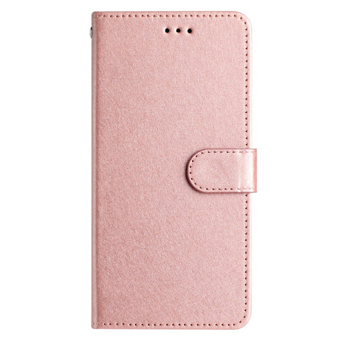 For Huawei P smart 2021 / Y7a Phone Case PU Leather Silk Texture Stand Wallet Flip Cover with Strap