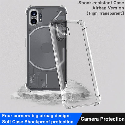 IMAK For Nothing Phone (2) Transparent Phone Case Four Corner Anti-drop Soft TPU Back Cover