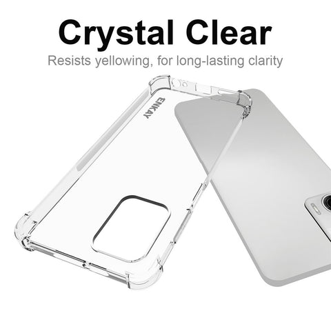 ENKAY HAT PRINCE For Motorola Moto G73 5G TPU Clear Phone Case Anti-drop Cover with High Aluminium-silicon Glass Screen Film